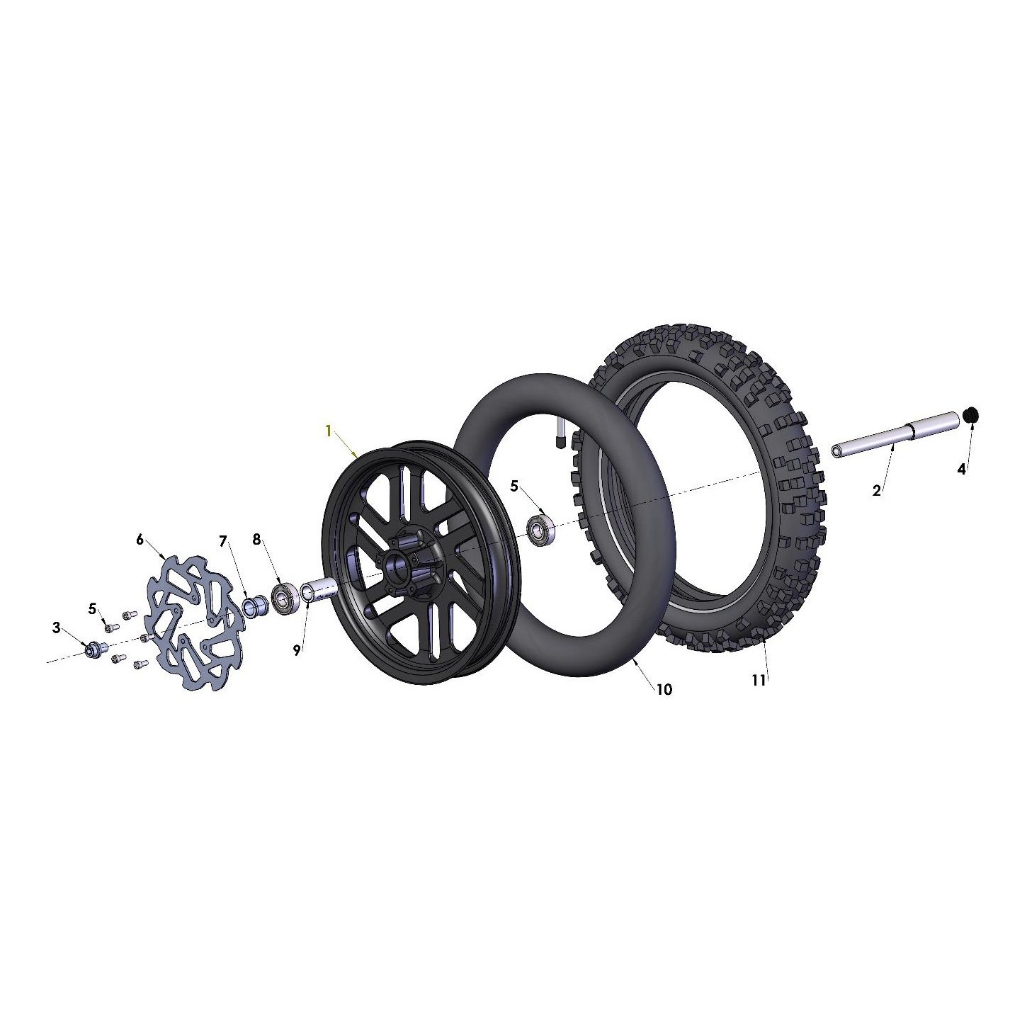 23-CX50JR-Front-Wheel Front Wheel 2023 Cobra CX50JR - Image 1