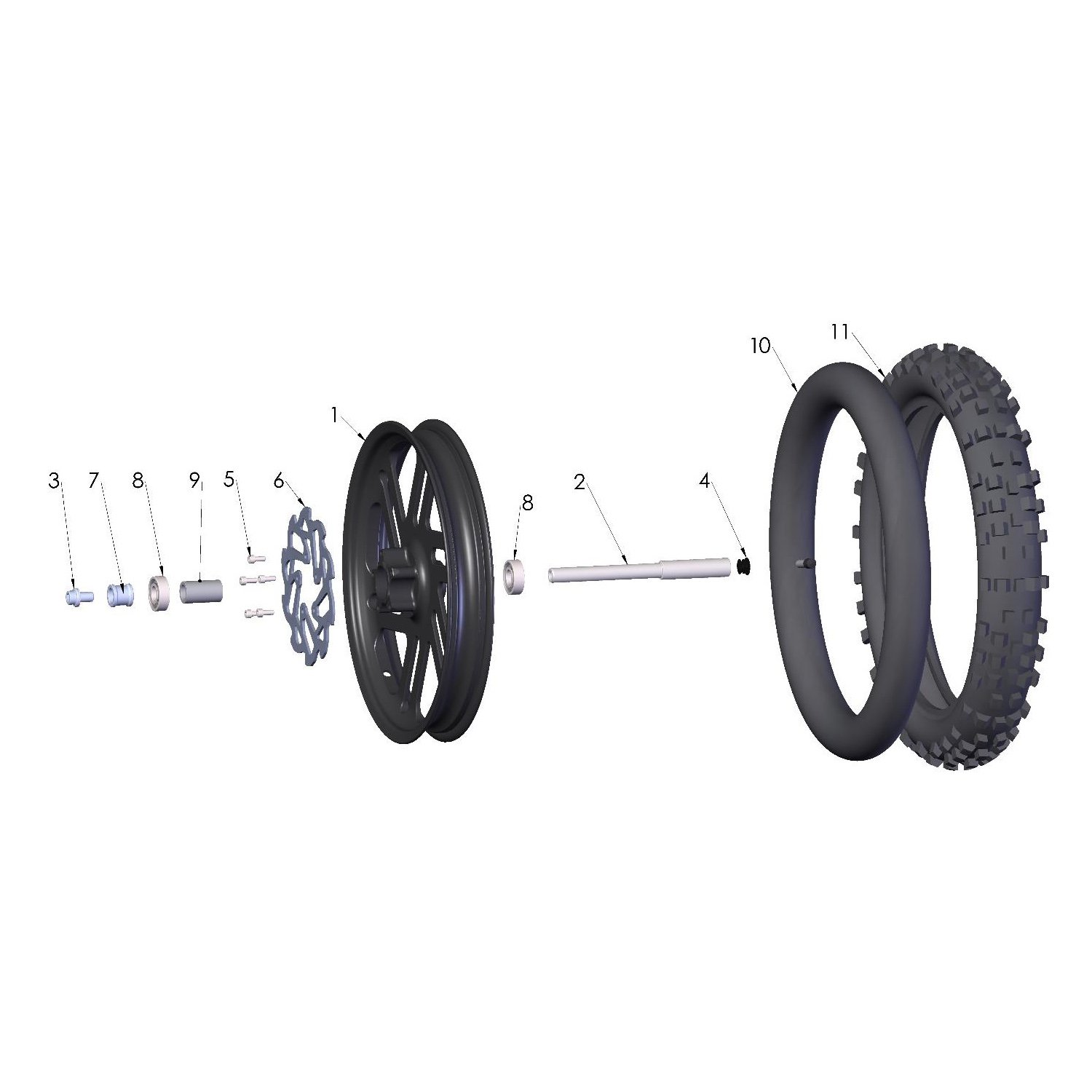24-CX50FWE-Front-Wheel Front Wheel 2024 Cobra CX50FWE - Image 1
