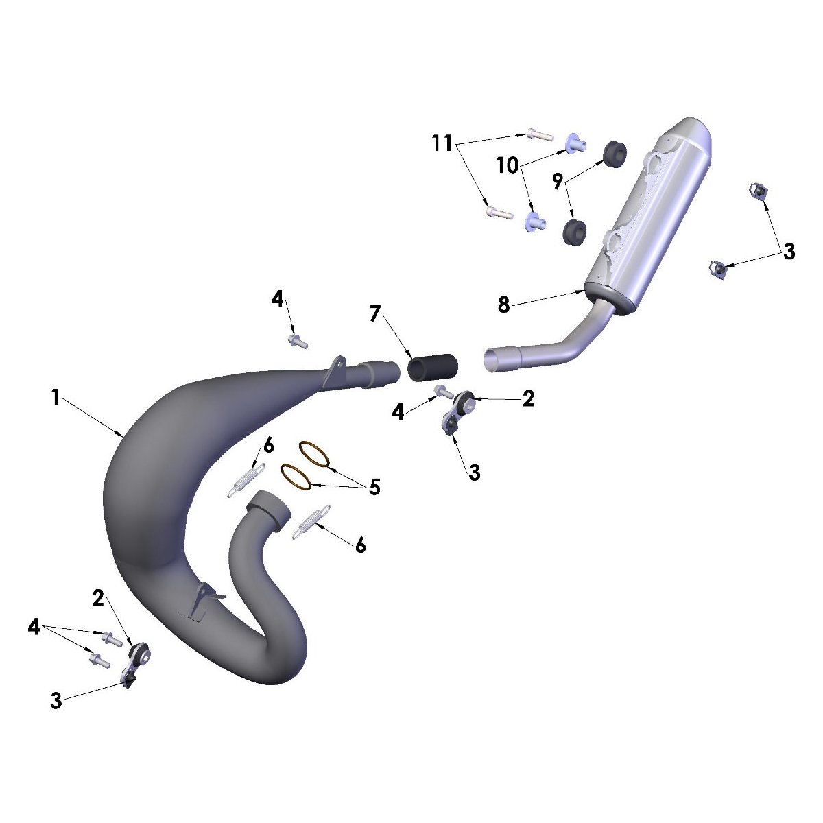 24-CX65-Exhaust-System Exhaust System 2024 Cobra CX65 - Image 1