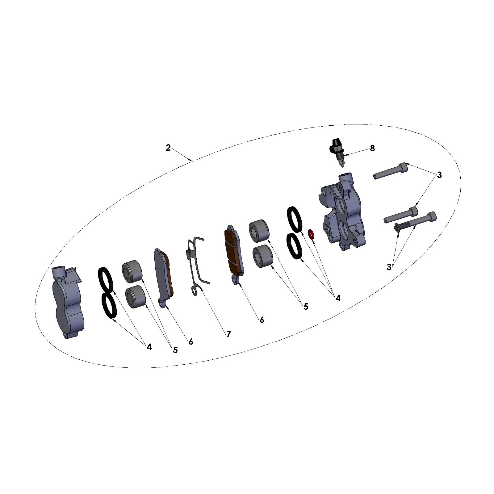 24-CX65-Front-Brakes-Caliper Front Brakes – Caliper 2024 Cobra CX65 - Image 1