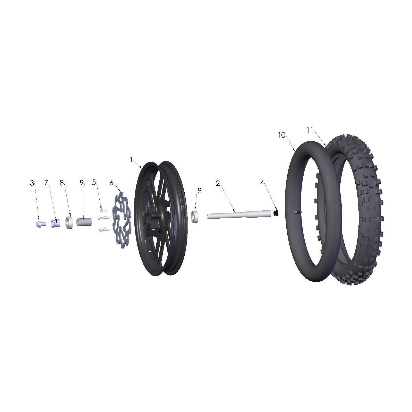 25-CX50FWE-Front-Wheel Front Wheel 2025 Cobra CX50FWE - Image 1